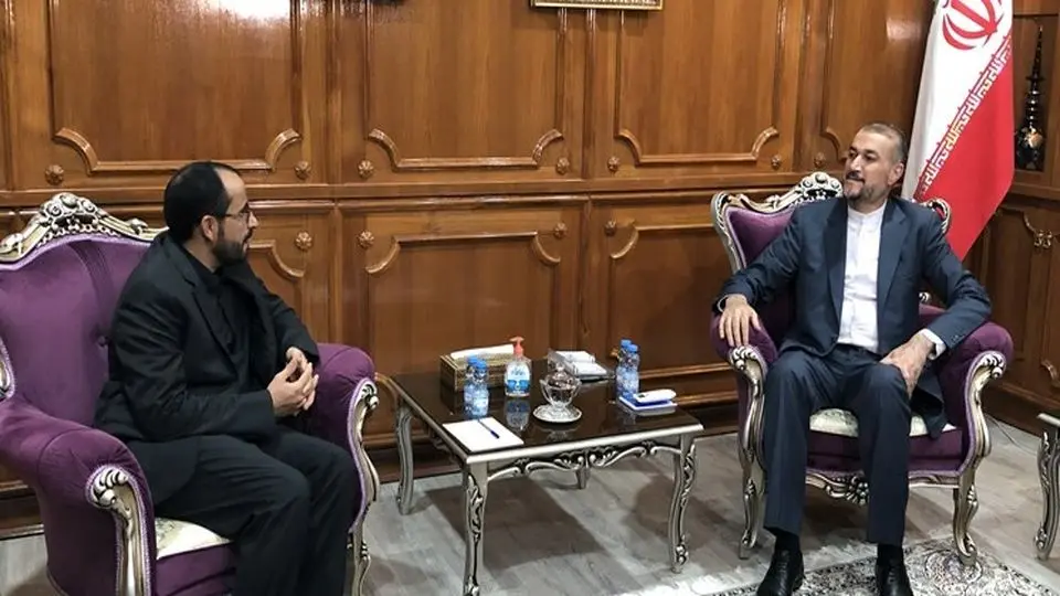 دیدار مذاکره کننده ارشد دولت نجات ملی یمن با وزیر خارجه ایران در عمان

