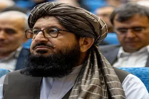نماینده طالبان به مراسم یادبود علی لاریجانی و کمال خرازی رفت + عکس