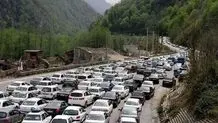 ترافیک خودرویی در جاده‌های کندوان و هراز سنگین است