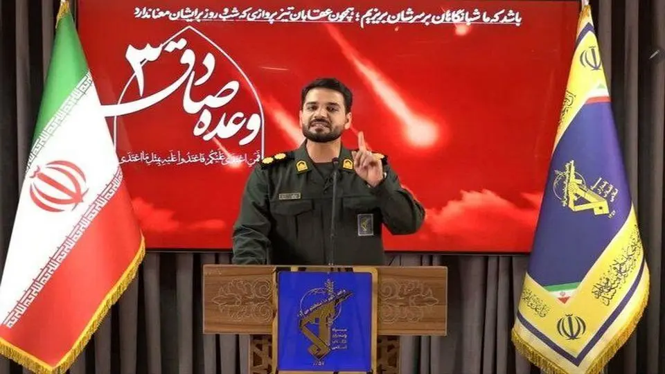 سرهنگ دوم پاسدار ایمان تاجیک، سخنگوی عملیات «وعده صادق ۳» شد