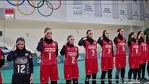 سلام نظامی دختران والیبال ایران + ویدئو