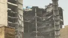 ریزش ناگهانی ساختمان ۱۰ طبقه متروپل در آبادان / 6 کشته و 28 مصدوم /  حداقل ۸۰ نفر زیر آوار متروپل آبادان مانده‌اند /  نجات ۶ نفر توسط سگ‌ها و دستگاه‌های زنده‌یاب هلال‌احمر
