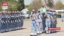 لحظه ورود پیکر مطهر شهید مجید کاظمی به پایگاه شهید دوران شیراز + ویدیو