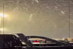 برف و کولاک شدید در جاده چالوس+ ویدئو