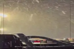 برف و کولاک شدید در جاده چالوس+ ویدئو