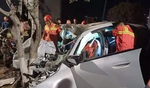 تصادف شدید BMW در بزرگراه همت/ ۳ نفر کشته شدند + عکس و ویدیو