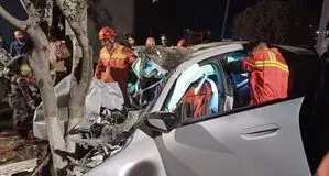 تصادف شدید BMW در بزرگراه همت/ ۳ نفر کشته شدند + عکس و ویدیو