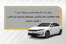عرضه نقدی ریسپکت ۲ در طرح جایگزینی خودروهای فرسوده

