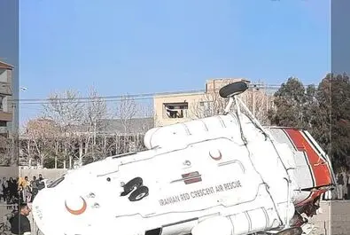 سقوط بالگرد وزیر ورزش