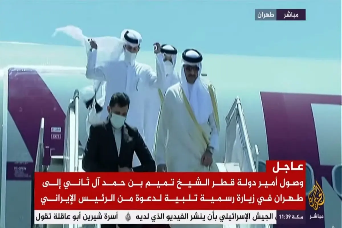 أمیر دولة قطر یصل طهران