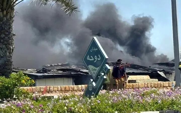 حمله هوایی دشمنان به بندر بهمن و اسکله صیادی دوحه قشم